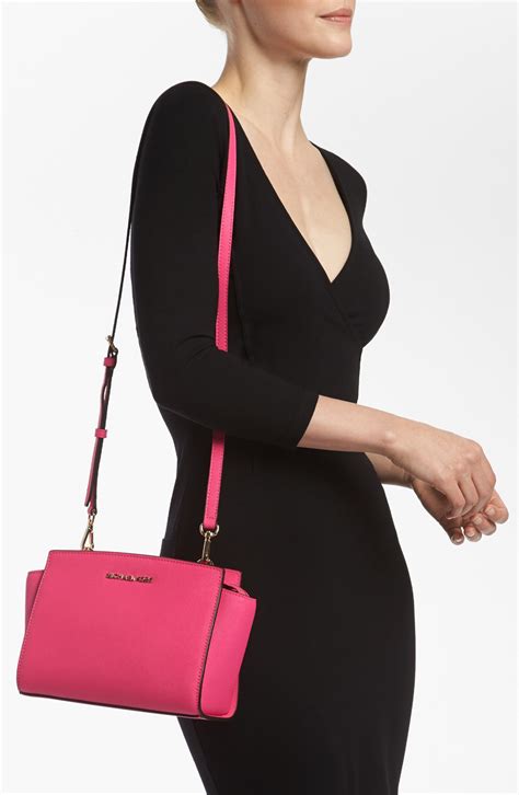 michael kors pink shoulder bag|Michael Kors hot pink handbags.